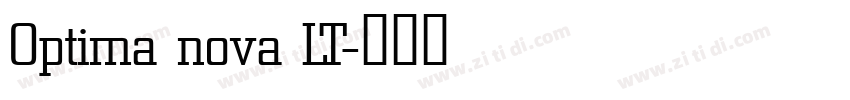 Optima nova LT字体转换
